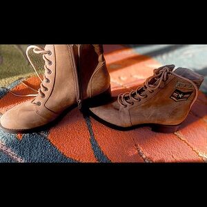 Madden Girl G-F Bown Zip Lace Up Ankle Boots